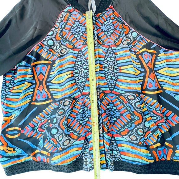 Melissa McCarthy Seven7 Reversible Colorful Abstract Bomber Jacket Sz 2X NWT - Picture 16 of 16